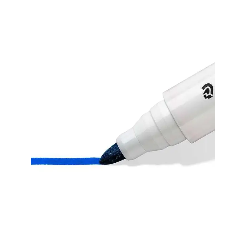 Staedtler Lumocolor 351 Rotulador para Pizarra - Punta Redonda - Trazo 2mm - Capuchon con Clip - Color Azul | Ahorro Imprimiendo