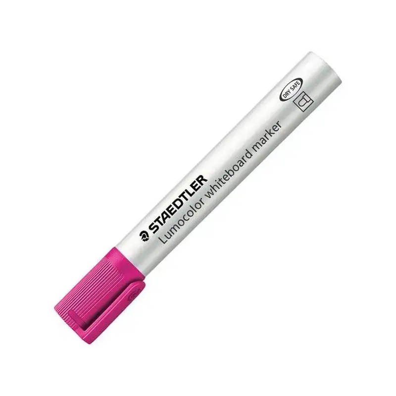 Staedtler Lumocolor 351 Rotulador para Pizarra - Punta Redonda - Trazo 2mm - Capuchon con Clip - Color Rosa | Ahorro Imprimiendo