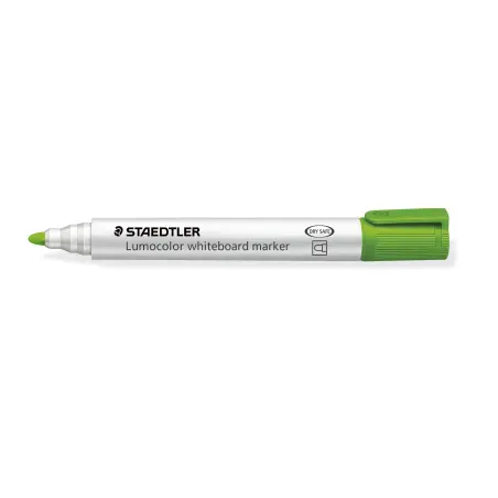 Staedtler Lumocolor 351 Rotulador para Pizarra - Punta Redonda - Trazo 2mm - Capuchon con Clip - Color Verde Lima | Ahorro Impri