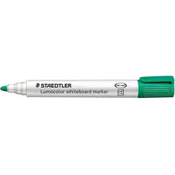 Staedtler Lumocolor 351 Rotulador para Pizarra Blanca - Punta Redonda - Trazo 2mm - Capuchon con Clip - Color Verde | Ahorro Imp
