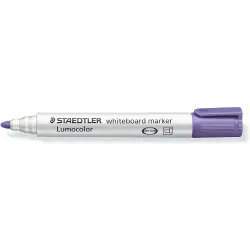 Staedtler Lumocolor 351 Rotulador para Pizarra Blanca - Punta Redonda - Trazo 2mm - Capuchon con Clip - Color Violeta | Ahorro I