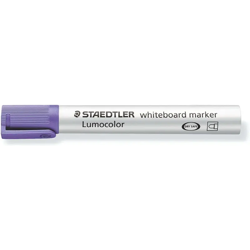 Staedtler Lumocolor 351 Rotulador para Pizarra Blanca - Punta Redonda - Trazo 2mm - Capuchon con Clip - Color Violeta | Ahorro I