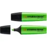 Stabilo Boss 70 Rotulador Marcador Fluorescente - Trazo entre 2 y 5mm - Recargable - Tinta con Base de Agua - Color Verde Fluore
