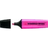 Stabilo Boss 70 Rotulador Marcador Fluorescente - Trazo entre 2 y 5mm - Recargable - Tinta con Base de Agua - Color Rosa Fluores