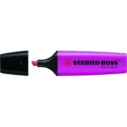 Stabilo Boss 70 Rotulador Marcador Fluorescente - Trazo entre 2 y 5mm - Recargable - Tinta con Base de Agua - Color Magenta Fluo
