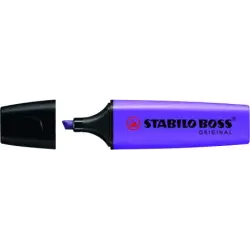 Stabilo Boss 70 Rotulador Marcador Fluorescente - Trazo entre 2 y 5mm - Recargable - Tinta con Base de Agua - Color Violeta Fluo