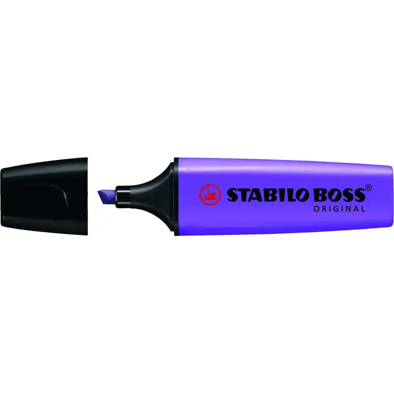 Stabilo Boss 70 Rotulador Marcador Fluorescente - Trazo entre 2 y 5mm - Recargable - Tinta con Base de Agua - Color Violeta Fluo