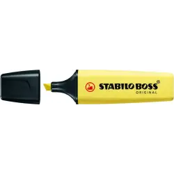 Stabilo Boss 70 Pastel Rotulador Marcador Fluorescente - Trazo entre 2 y 5mm - Recargable - Tinta con Base de Agua - Color Amari
