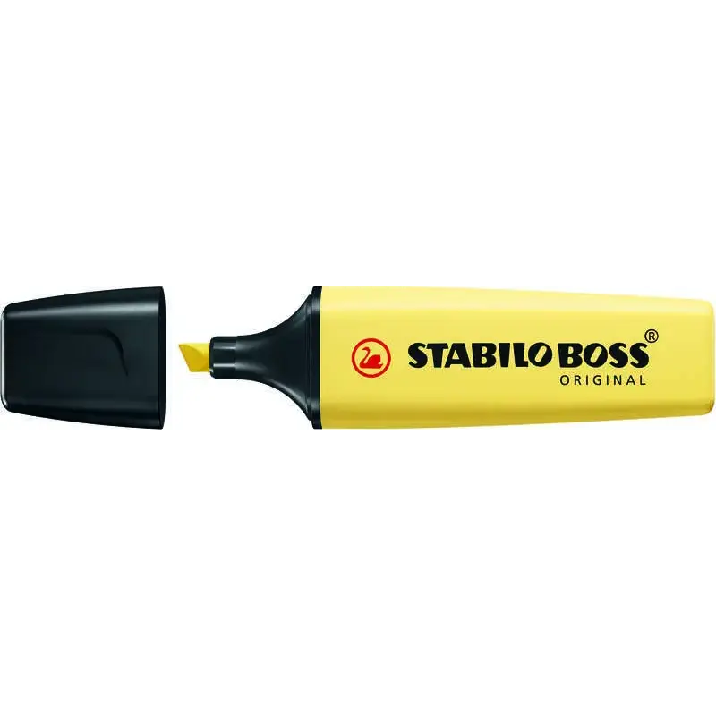 Stabilo Boss 70 Pastel Rotulador Marcador Fluorescente - Trazo entre 2 y 5mm - Recargable - Tinta con Base de Agua - Color Amari