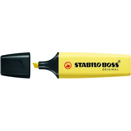 Stabilo Boss 70 Pastel Rotulador Marcador Fluorescente - Trazo entre 2 y 5mm - Recargable - Tinta con Base de Agua - Color Amari