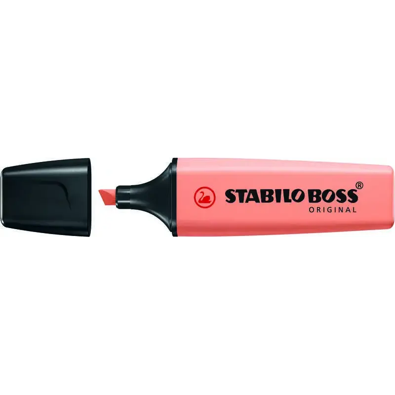 Stabilo Boss 70 Pastel Rotulador Marcador Fluorescente - Trazo entre 2 y 5mm - Recargable - Tinta con Base de Agua - Color Meloc