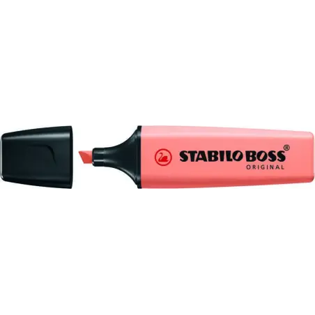 Stabilo Boss 70 Pastel Rotulador Marcador Fluorescente - Trazo entre 2 y 5mm - Recargable - Tinta con Base de Agua - Color Meloc