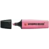 Stabilo Boss 70 Pastel Marcador Fluorescente - Trazo entre 2 y 5mm - Recargable - Tinta con Base de Agua - Color Rosa Cerezo en