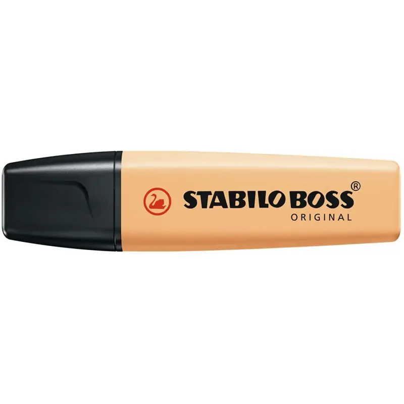 Stabilo Boss 70 Pastel Marcador Fluorescente - Trazo entre 2 y 5mm - Recargable - Tinta con Base de Agua - Color Naranja Palido