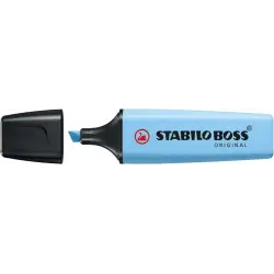 Stabilo Boss 70 Pastel Marcador Fluorescente - Trazo entre 2 y 5mm - Recargable - Tinta con Base de Agua - Color Azul Ventoso |