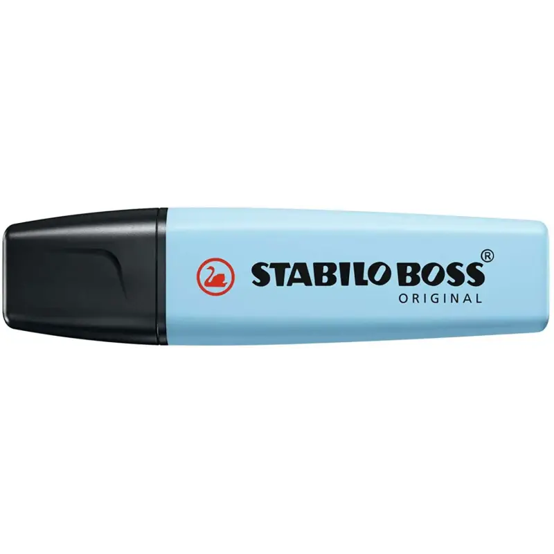 Stabilo Boss 70 Pastel Marcador Fluorescente - Trazo entre 2 y 5mm - Recargable - Tinta con Base de Agua - Color Azul Ventoso |