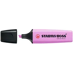 Stabilo Boss 70 Pastel Marcador Fluorescente - Trazo entre 2 y 5mm - Recargable - Tinta con Base de Agua - Color Fucsia Helado |