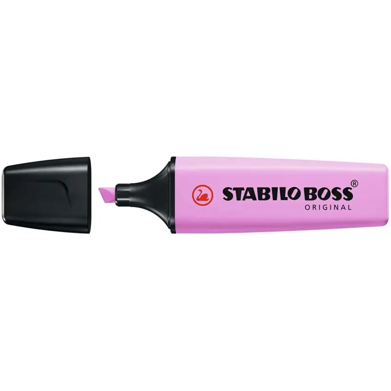 Stabilo Boss 70 Pastel Marcador Fluorescente - Trazo entre 2 y 5mm - Recargable - Tinta con Base de Agua - Color Fucsia Helado |