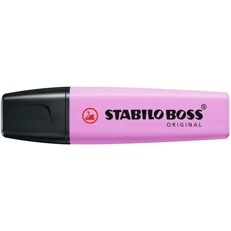 Stabilo Boss 70 Pastel Marcador Fluorescente - Trazo entre 2 y 5mm - Recargable - Tinta con Base de Agua - Color Fucsia Helado |