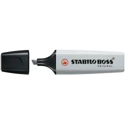 Stabilo Boss 70 Pastel Marcador Fluorescente - Trazo entre 2 y 5mm - Recargable - Tinta con Base de Agua - Color Gris Polvorient