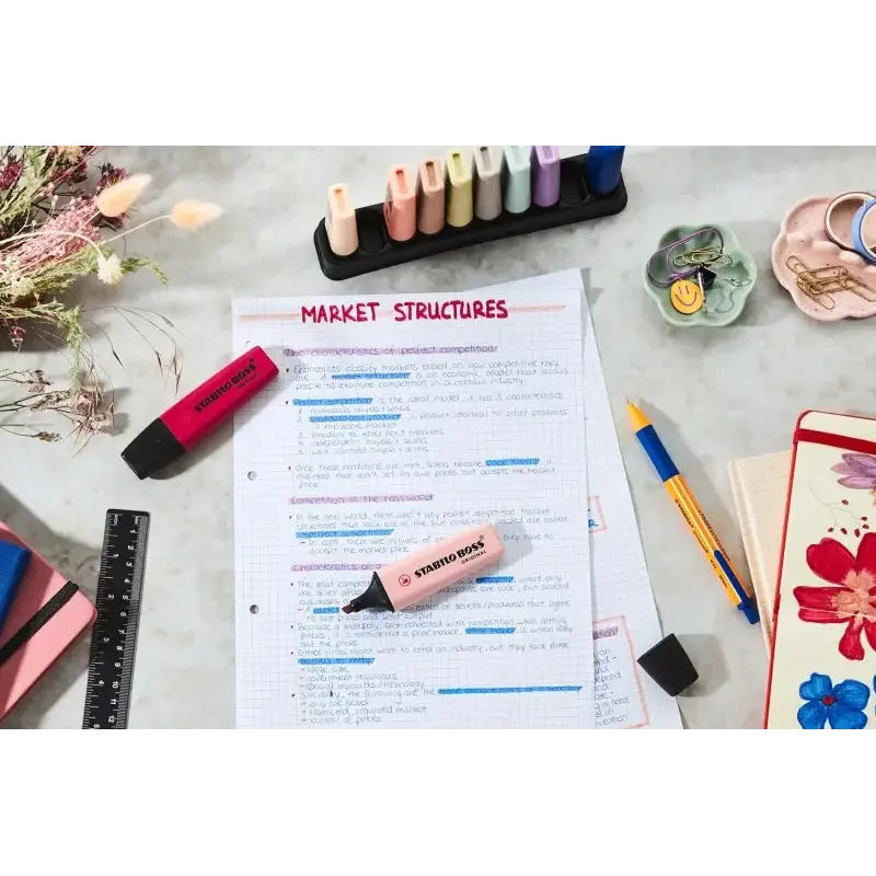 Stabilo Boss Naturecolors Wildflower Edition Marcador Fluorescente - Trazo entre 2 y 5mm - Tinta con Base de Agua - Color Lila G