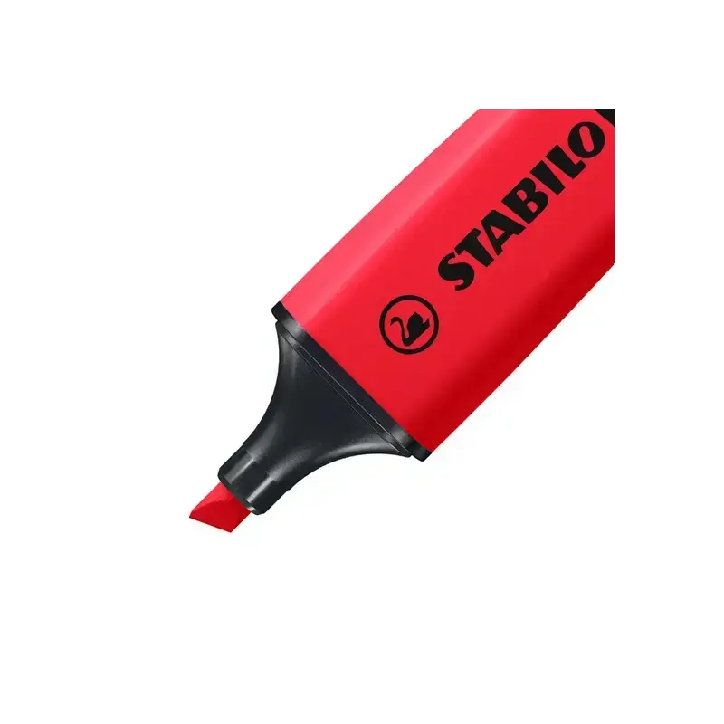 Stabilo Boss 70 Rotulador Marcador Fluorescente - Trazo entre 2 y 5mm - Recargable - Tinta con Base de Agua - Color Rojo Real |