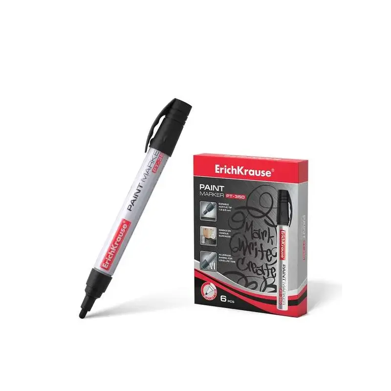 Erichkrause PT-350 Marcador de Pintura - Punta en Forma de Bala - Trazo de 1.5-2.5mm - Sistema de Suministro de Tinta de Valvula
