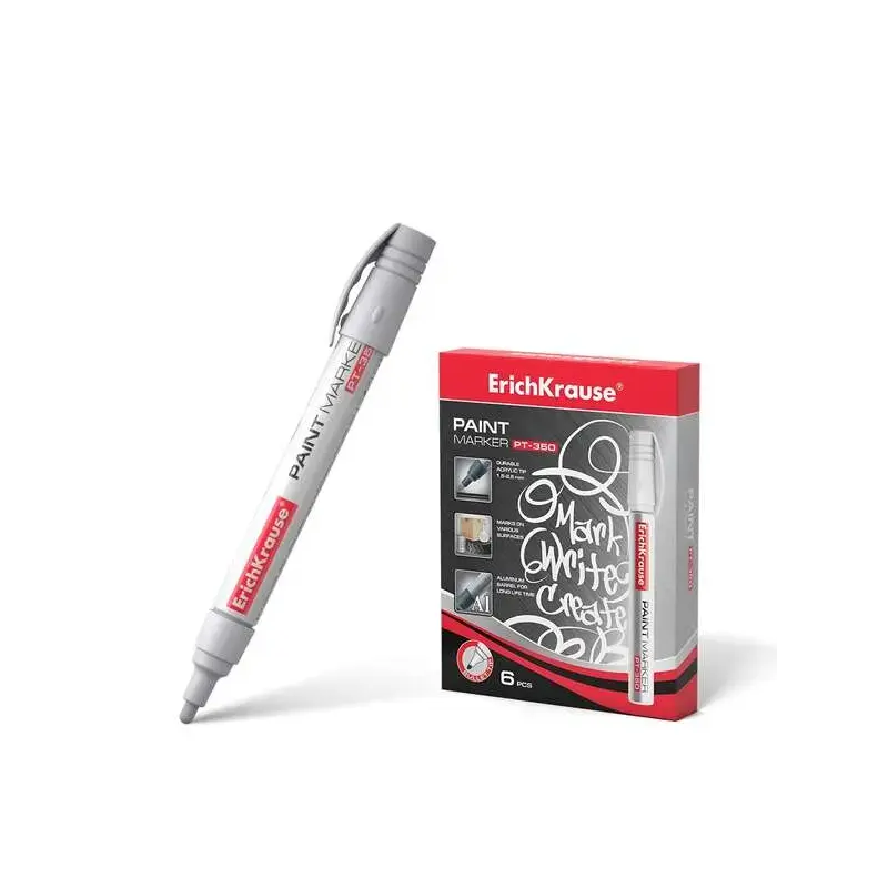 Erichkrause PT-350 Marcador de Pintura - Punta en Forma de Bala - Trazo de 1.5-2.5mm - Sistema de Suministro de Tinta de Valvula