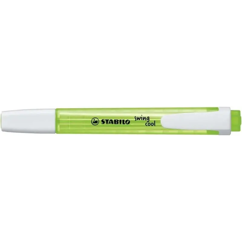 Stabilo Swing Cool Marcador Fluorescente - Cuerpo Plano - Punta Biselada - Trazo entre 1 y 4mm - Tinta con Base de Agua - Antise