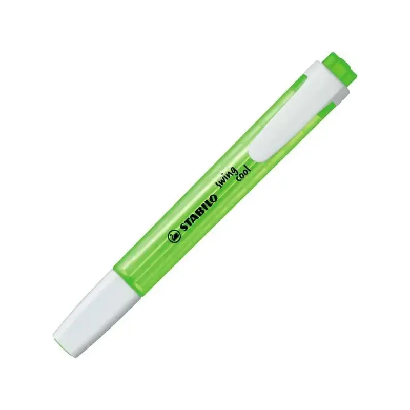Stabilo Swing Cool Marcador Fluorescente - Cuerpo Plano - Punta Biselada - Trazo entre 1 y 4mm - Tinta con Base de Agua - Antise