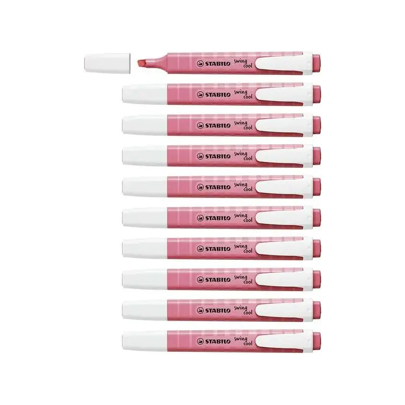 Stabilo Swing Cool Pastel Marcador Fluorescente - Cuerpo Plano - Punta Biselada - Trazo entre 1 y 4mm - Tinta con Base de Agua -