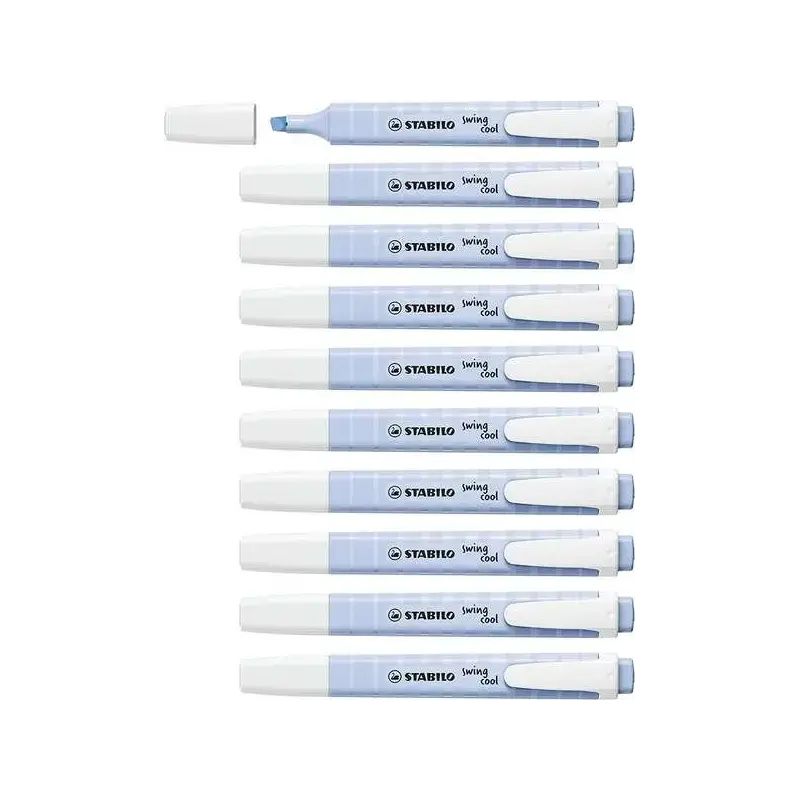 Stabilo Swing Cool Pastel Marcador Fluorescente - Cuerpo Plano - Punta Biselada - Trazo entre 1 y 4mm - Tinta con Base de Agua -