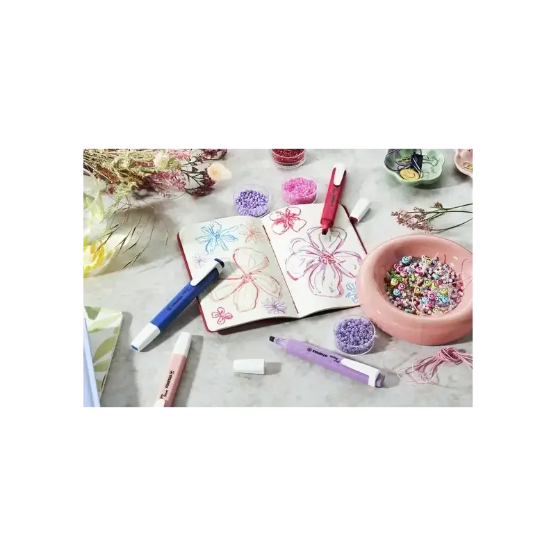 Stabilo Swing Cool Naturecolors Wildflower Marcador Fluorescente - Cuerpo Plano - Punta Biselada - Trazo entre 1 y 4mm - Tinta c