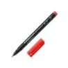 Staedtler Lumocolor 318 Rotulador Permanente - Punta Fina Redonda - Trazo 0.6mm - Capuchon con Clip - Secado Rapido - Color Rojo
