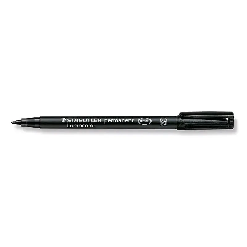 Staedtler Lumocolor 317 Rotulador Permanente - Punta Media Redonda - Trazo 1mm Aprox - Capuchon con Clip - Secado Rapido - Color