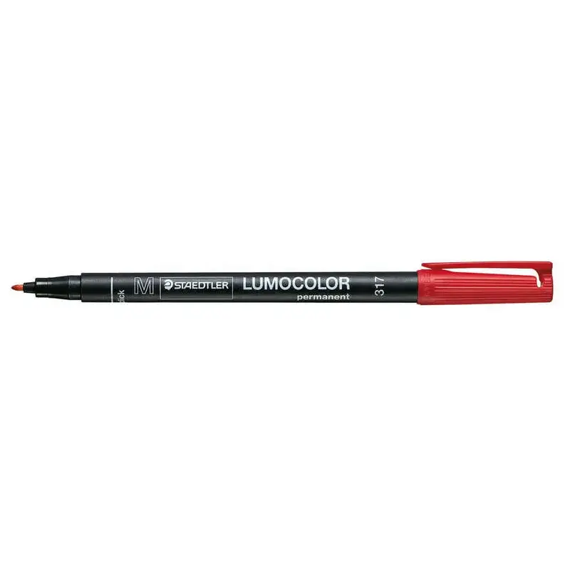 Staedtler Lumocolor 317 Rotulador Permanente - Punta Media Redonda - Trazo 1mm Aprox - Capuchon con Clip - Secado Rapido - Color
