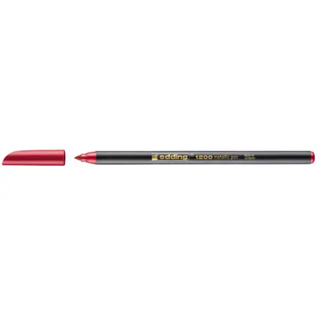 Edding 1200 Rotulador - Punta Redonda - Trazo 1mm - Tinta con Base de Agua - Color Rojo Metalizado | Ahorro Imprimiendo