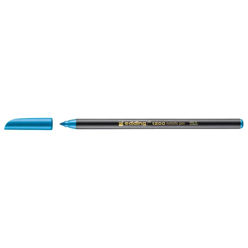 Edding 1200 Rotulador - Punta Redonda - Trazo 1mm - Tinta con Base de Agua - Color Azul Metalizado | Ahorro Imprimiendo