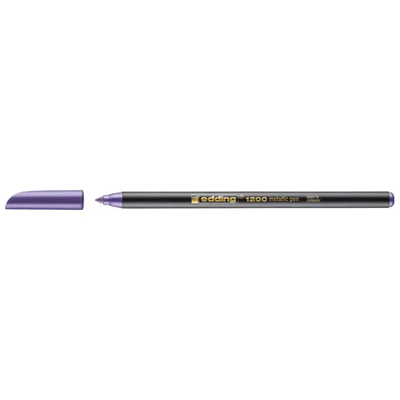 Edding 1200 Rotulador - Punta Redonda - Trazo 1mm - Tinta con Base de Agua - Color Violeta Metalizado | Ahorro Imprimiendo