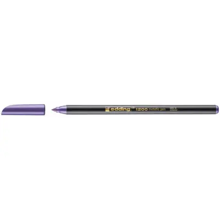 Edding 1200 Rotulador - Punta Redonda - Trazo 1mm - Tinta con Base de Agua - Color Violeta Metalizado | Ahorro Imprimiendo