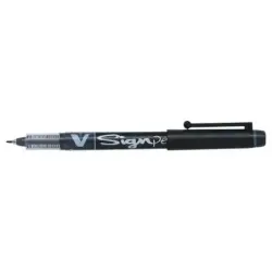 Pilot Rotulador de Punta Fina V-Sign Pen - Punta Fina de 2mm - Trazo de 0.6mm - Color Negro | Ahorro Imprimiendo