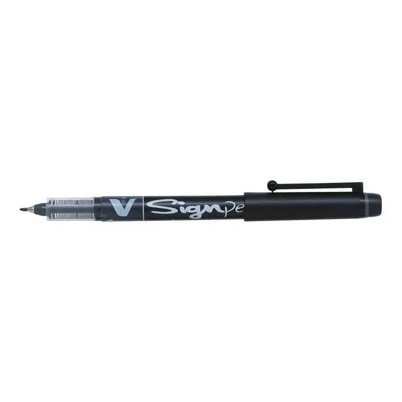Pilot Rotulador de Punta Fina V-Sign Pen - Punta Fina de 2mm - Trazo de 0.6mm - Color Negro | Ahorro Imprimiendo