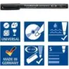 Staedtler Lumocolor Permanent 313 Rotulador Permanente de Punta Fina - Trazo 0.4mm - Secado Rapido - Color Negro | Ahorro Imprim
