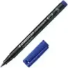 Staedtler Lumocolor Permanent 313 Rotulador Permanente de Punta Fina - Trazo 0.4mm Aprox - Secado Rapido - Color Azul | Ahorro I