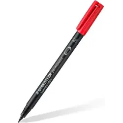 Staedtler Lumocolor Permanent 313 Rotulador Permanente de Punta Fina - Trazo 0.4mm Aprox - Secado Rapido - Color Rojo | Ahorro I