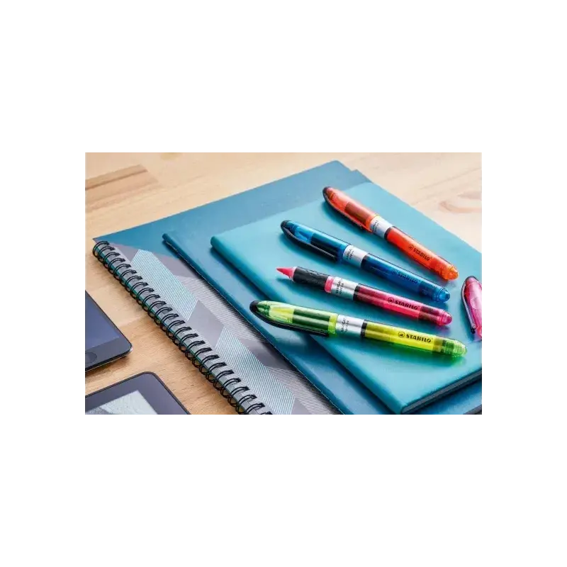 Stabilo Navigator Marcador Fluorescente - Zona de Agarre - Diseño Delgado - Practico Clip para Llevar - Trazo entre 2 y 5mm - Co