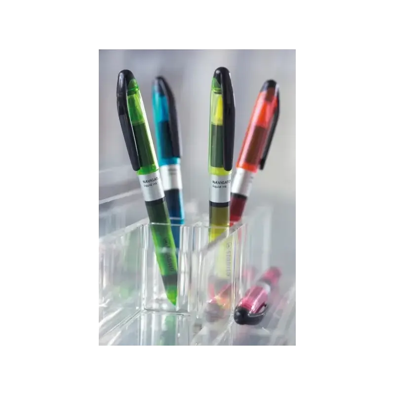 Stabilo Navigator Marcador Fluorescente - Zona de Agarre - Diseño Delgado - Practico Clip para Llevar - Trazo entre 2 y 5mm - Co