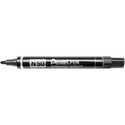 Pentel Pen N50 Rotulador Permanente - Punta de 4.3mm - Resistente a Agua y Luz - Color Negro | Ahorro Imprimiendo