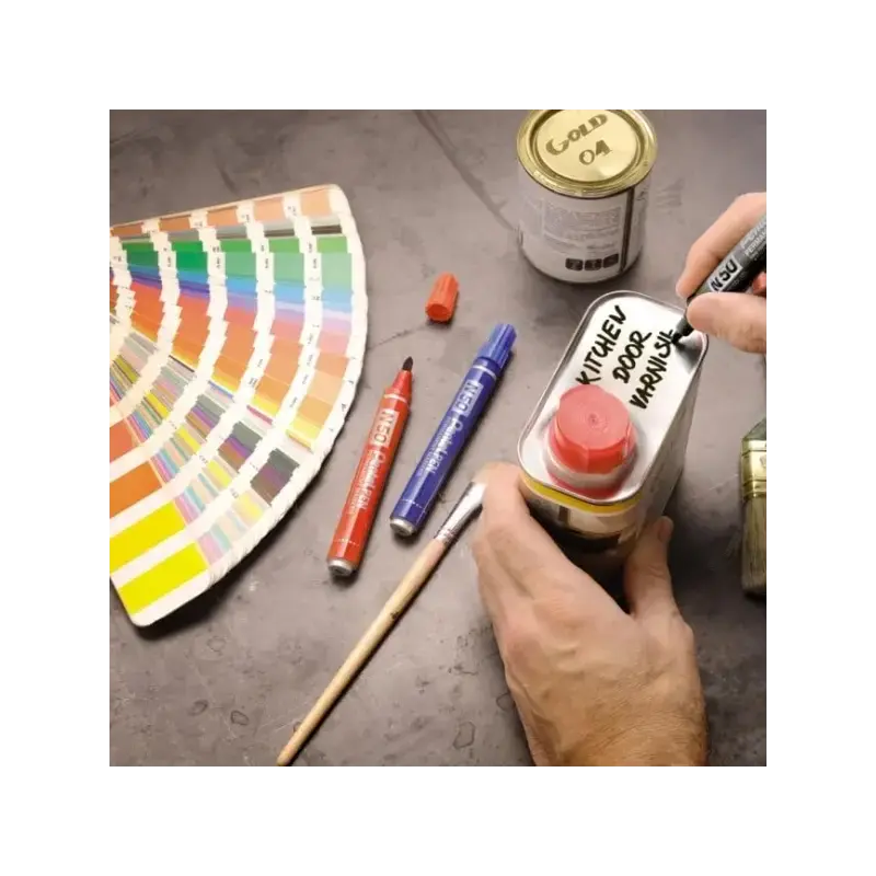 Pentel Pen N50 Rotulador Permanente - Punta de 4.3mm - Resistente a Agua y Luz - Color Negro | Ahorro Imprimiendo