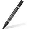 Staedtler Lumocolor 348 Rotulador Permanente de Doble Punta F de 0,6mm y M Biselada de 1,5-4mm - Secado Rapido - Color Negro | A
